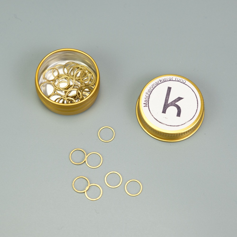 fraukuhn - Maschenmarkierer rund gold in Dose